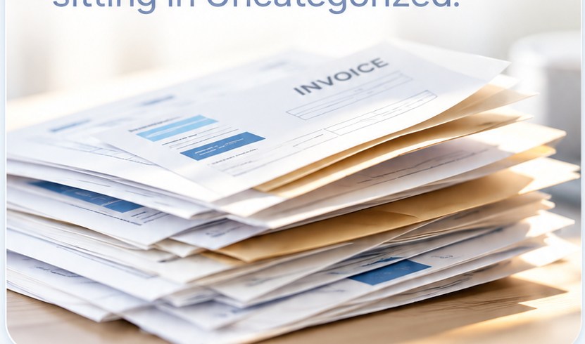 Stack of accounting documents